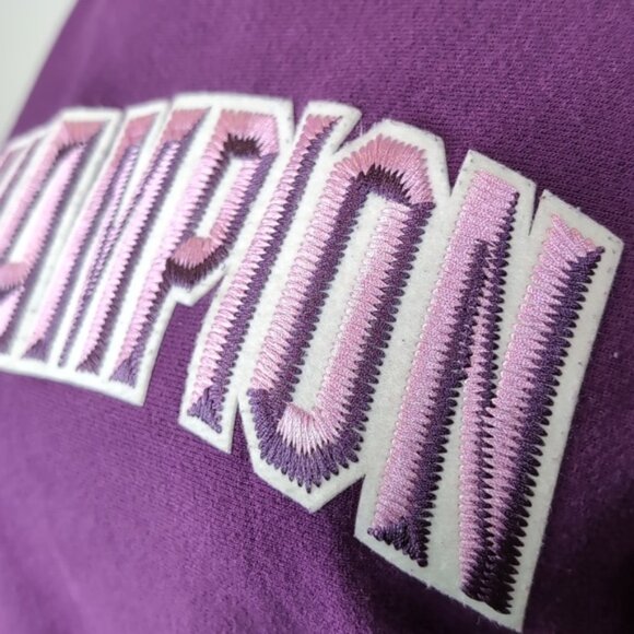 Champion Reverse Weave Sweatshirt Embroidered Logo Crew Neck Fleece Size Medium - Picture 5 of 14